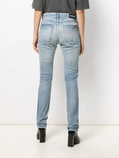 Shop Balenciaga Skinny Bootcut Jeans In Blue