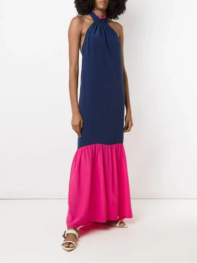 Shop Brigitte Maxi Silk Dress In Multicolour