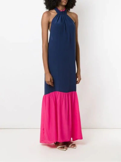 Shop Brigitte Maxi Silk Dress In Multicolour