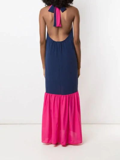 Shop Brigitte Maxi Silk Dress In Multicolour