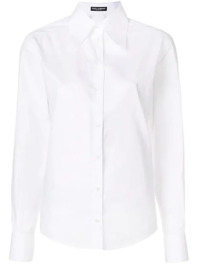 Shop Dolce & Gabbana Classic Collared Shirt In White