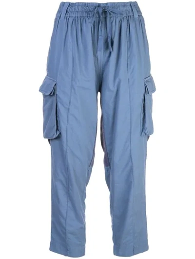 Shop Haider Ackermann Drawstring Cargo Trousers In Blue