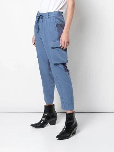 Shop Haider Ackermann Drawstring Cargo Trousers In Blue