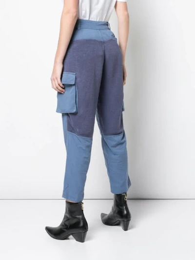 Shop Haider Ackermann Drawstring Cargo Trousers In Blue