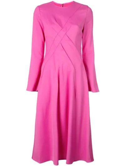 Shop Sies Marjan Cross Seam Midi Dress In Pink