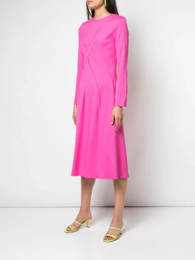 Shop Sies Marjan Cross Seam Midi Dress In Pink