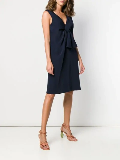 Shop Lanvin Knot Detail Dress - Blue