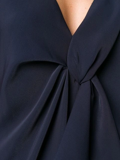 Shop Lanvin Knot Detail Dress - Blue