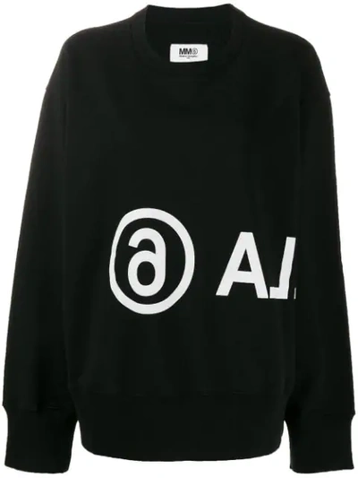 MM6 MAISON MARGIELA PRINTED SWEATSHIRT - 黑色