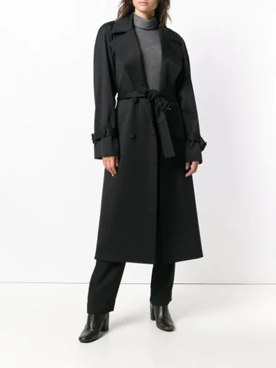 Shop The Row Double Breasted Trench Coat In Black