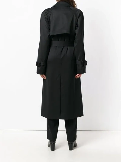 Shop The Row Double Breasted Trench Coat In Black