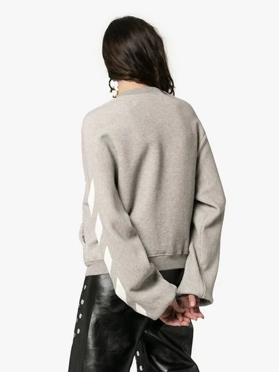 Shop Off-white Pullover Mit Kängurutasche In Grey