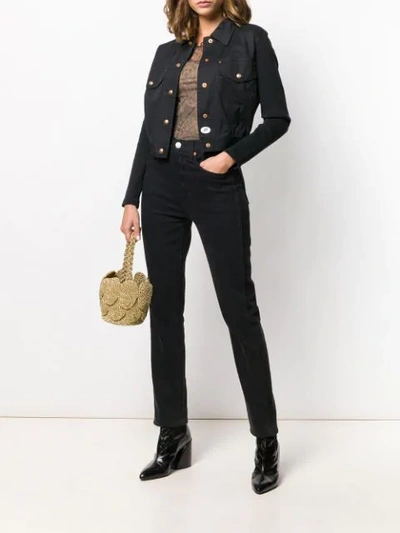 Pre-owned Jean Paul Gaultier Snap Cropped Jacket In Black