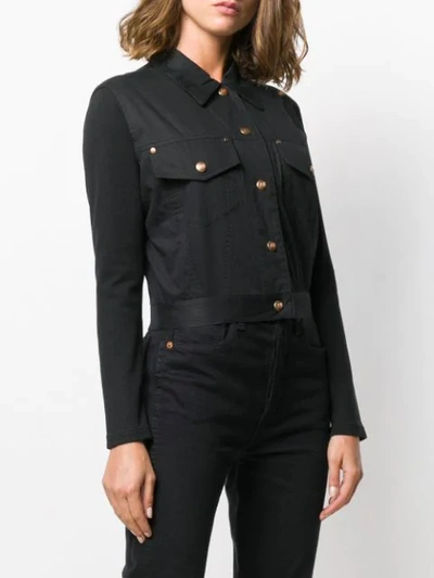 Pre-owned Jean Paul Gaultier Snap Cropped Jacket In Black