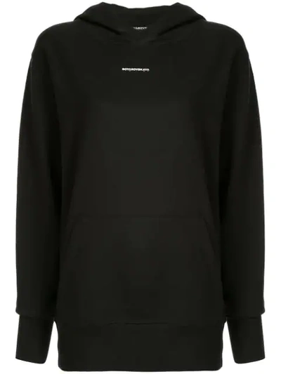 Shop Boyarovskaya Mini Logo Hoodie In Black