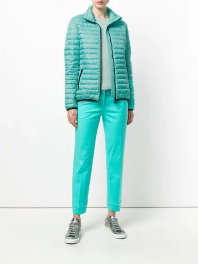 Shop Emilio Pucci Short Padded Coat In Green
