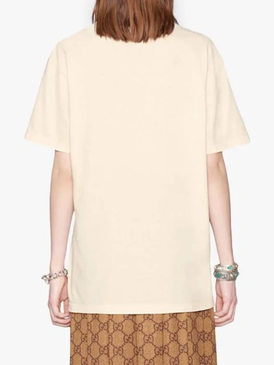 Shop Gucci Cities T-shirt With Tiger In White