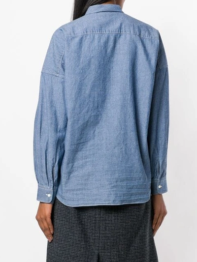 Shop Aspesi Long-sleeve Denim Shirt - Blue