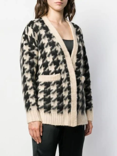 Shop Semicouture Knitted Cardigan In Neutrals