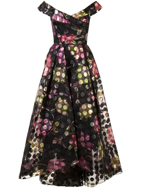 marchesa notte floral dress