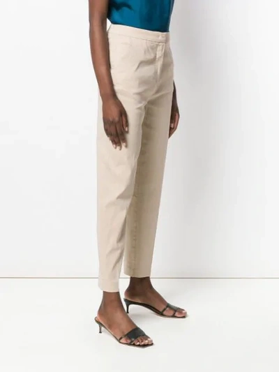 Shop Pinko Simple Trousers In Neutrals