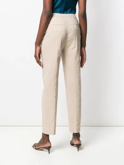 Shop Pinko Simple Trousers In Neutrals