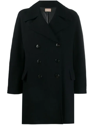 Pre-owned Alaïa Double Breasted Short Coat In Blue