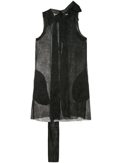 Shop Yang Li Jacquard Bow Mini Dress In Black