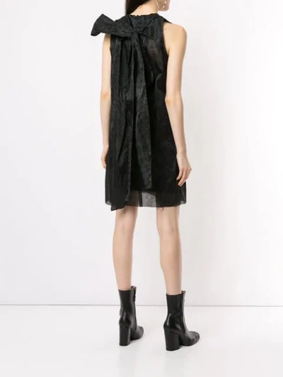 Shop Yang Li Jacquard Bow Mini Dress In Black