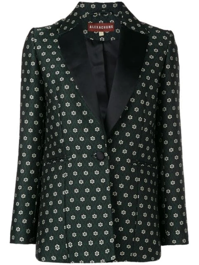 Shop Alexa Chung Floral Tailored Blazer In Green