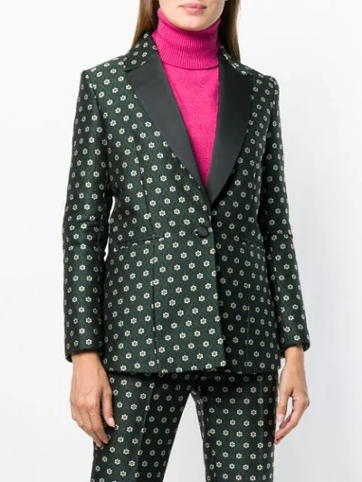 Shop Alexa Chung Floral Tailored Blazer In Green