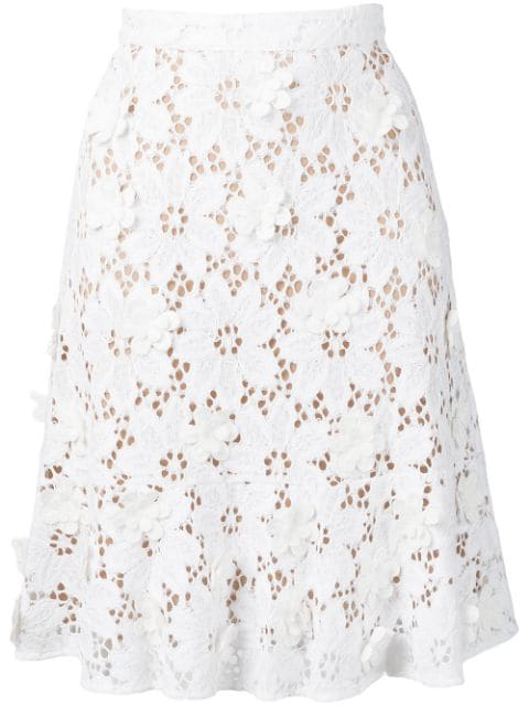 michael kors white lace skirt