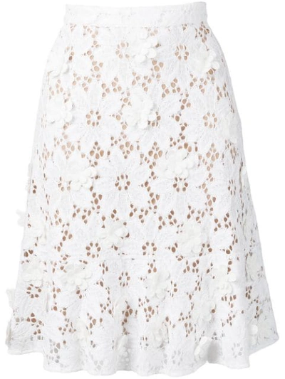 Michael kors white outlet lace skirt