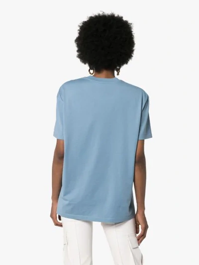 Shop Givenchy Logo Printed T-shirt In 450 Sky Blue