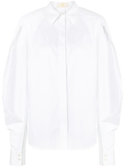 Shop Sara Battaglia Loose-fit Shirt In White