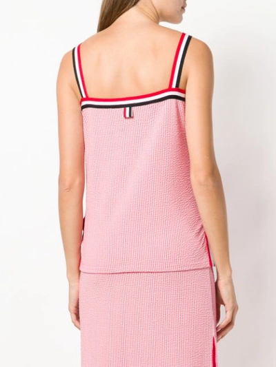 Shop Thom Browne Sequin Icon Bow Tie Camisole In Pink