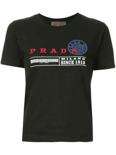 Pre-owned Prada Short Sleeve Top In Black
