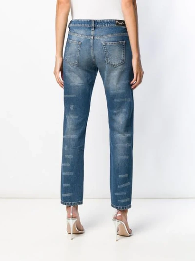 Shop Philipp Plein Glitter Skinny Jeans In Blue