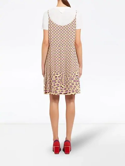 Shop Prada Crepe De Chine Dress In Pink