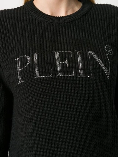 Shop Philipp Plein Crystal-embellished Jumper In Black