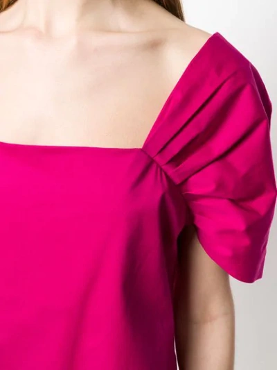 Shop Theory Draped Sleeve Dress In Pink