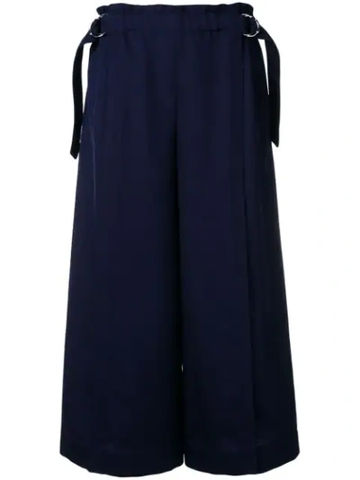 Shop Chloé Weite Cropped-hose In Blue