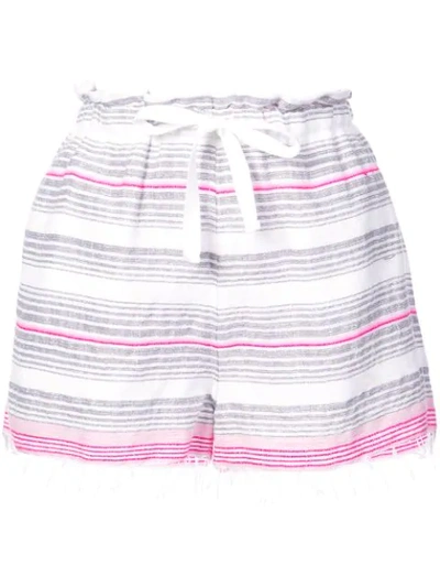 Shop Lemlem Tereza Drawstring Shorts In White