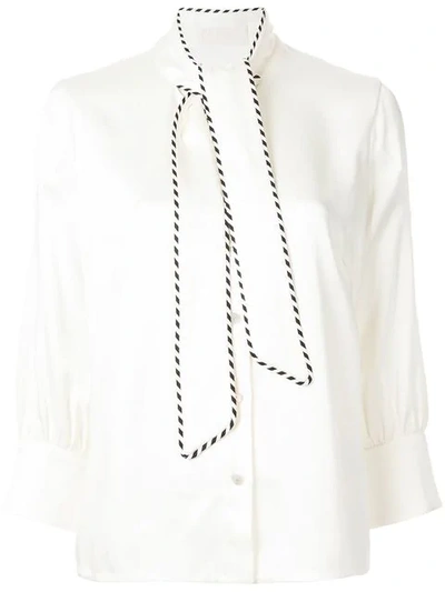 Shop Peter Pilotto Pussy Bow Shirt - White
