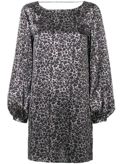 Shop Equipment Zipporah Leopard Print Dress In Grey