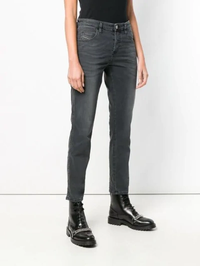 Shop Diesel Babhila Slim-fit Jeans In Grey