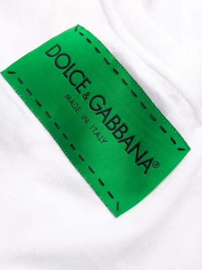 Shop Dolce & Gabbana Logo Print Tank Top In White