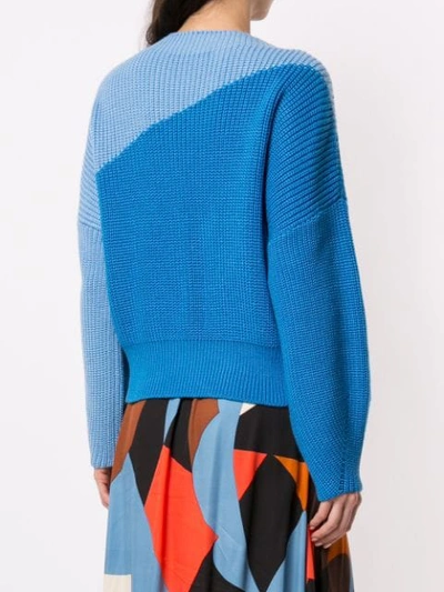 Shop Anna October Colour Block Jumper In Blue