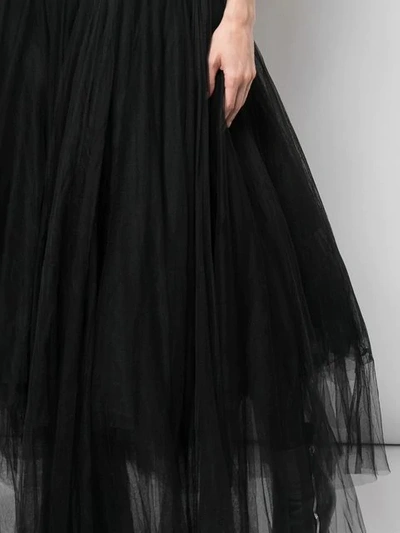 Shop Marc Le Bihan Tulle Panel Gown In Black