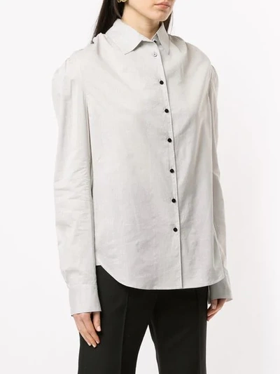 Shop Olivier Theyskens Striped Shirt In White